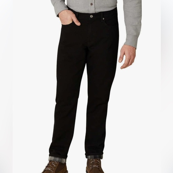 Eddie Bauer Flannel Lined Denim Straight Jeans - Picture 1 of 9